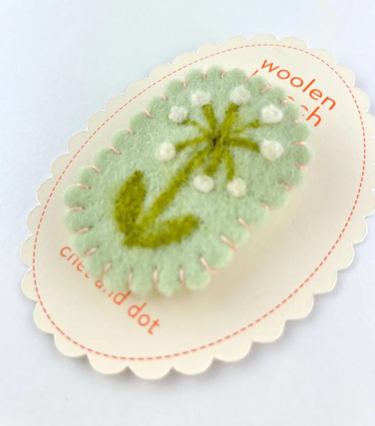 Dandelion Woolen Brooch