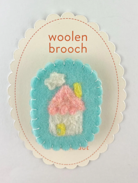 Cloud House Woolen Brooch