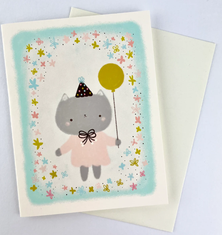 Vintage Kitty Greeting Card