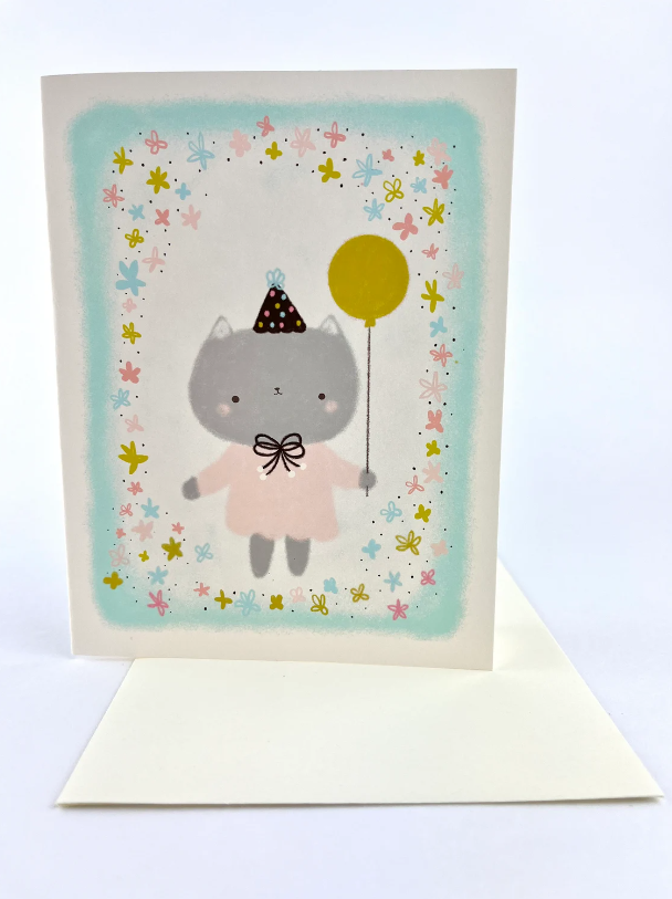 Vintage Kitty Greeting Card