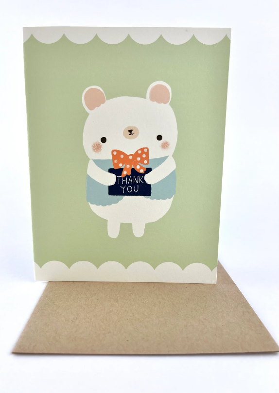 Little Bear Thank You Greeting Card