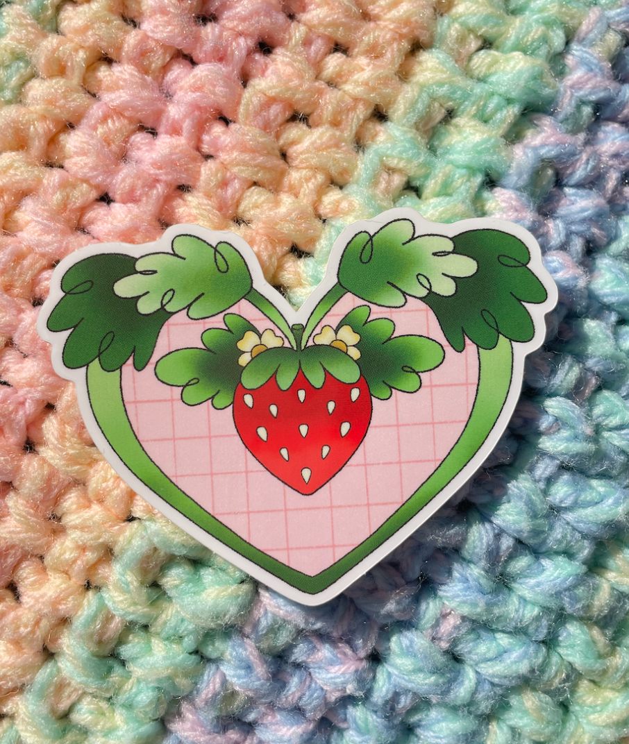 Strawberry Heart sticker