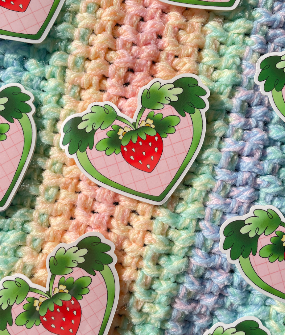 Strawberry Heart sticker