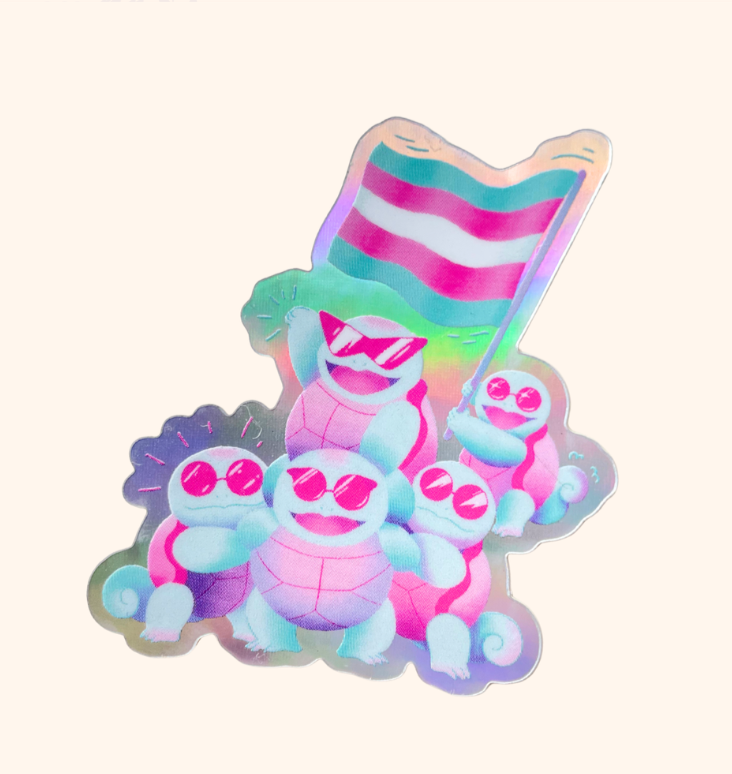 trans squirtle squad sticker