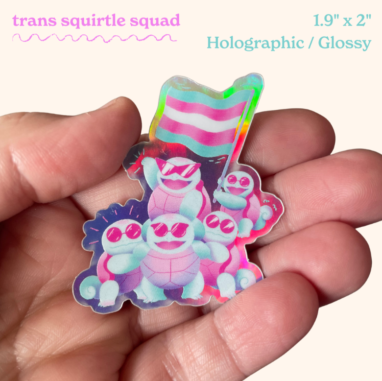 trans squirtle squad sticker