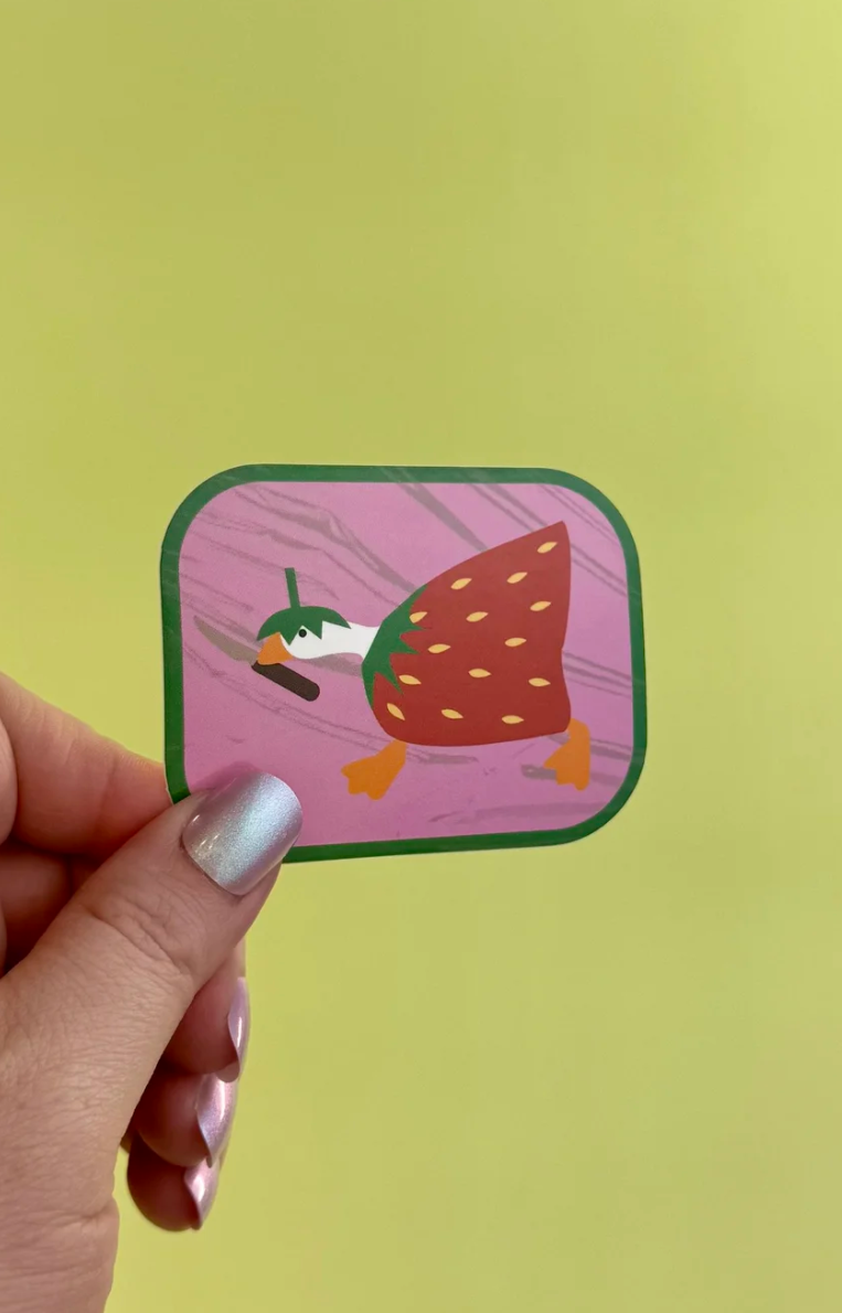 Horrible Strawbaby Goose Sticker