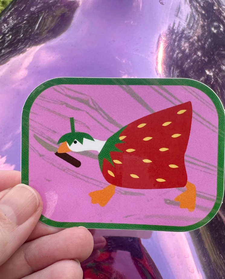Horrible Strawbaby Goose Sticker