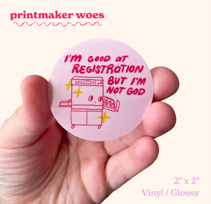 printmaker woes sticker
