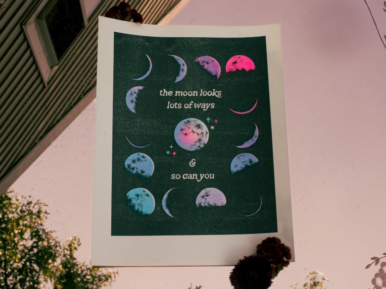Waning / Waxing: the moon looks lots of ways and so can you