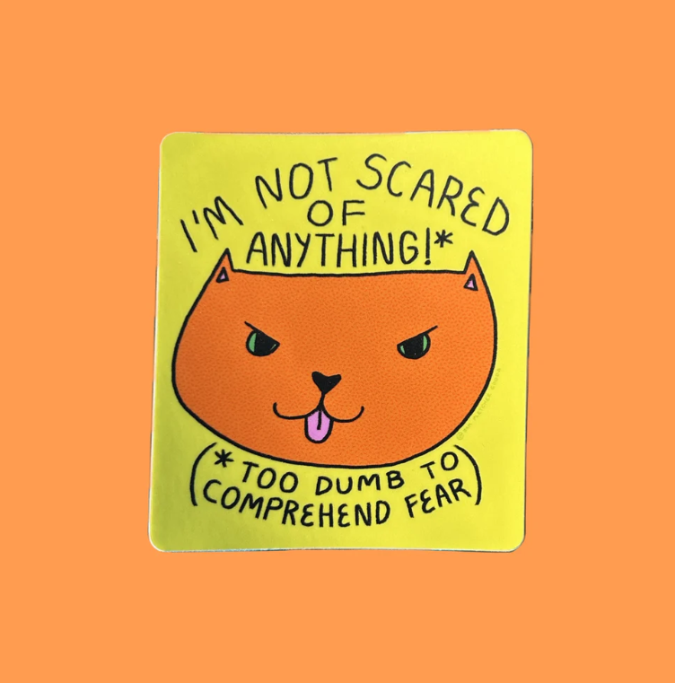 Not Scared, Too Dumb sticker