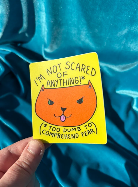 Not Scared, Too Dumb sticker