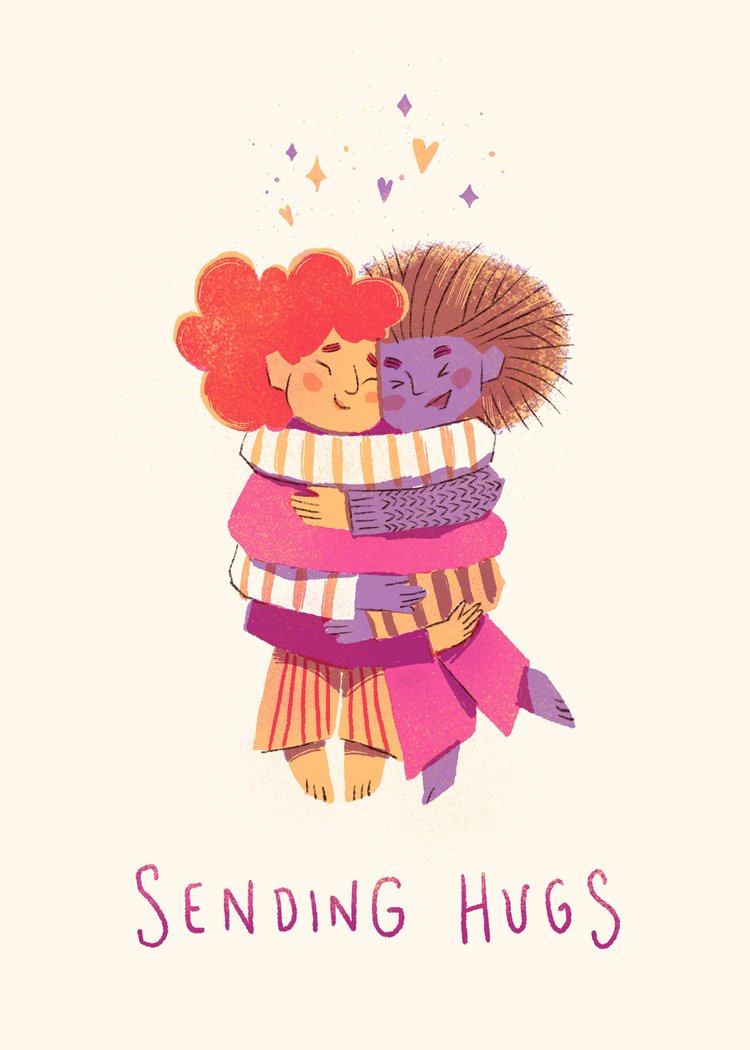 Sending Hugs greeting card