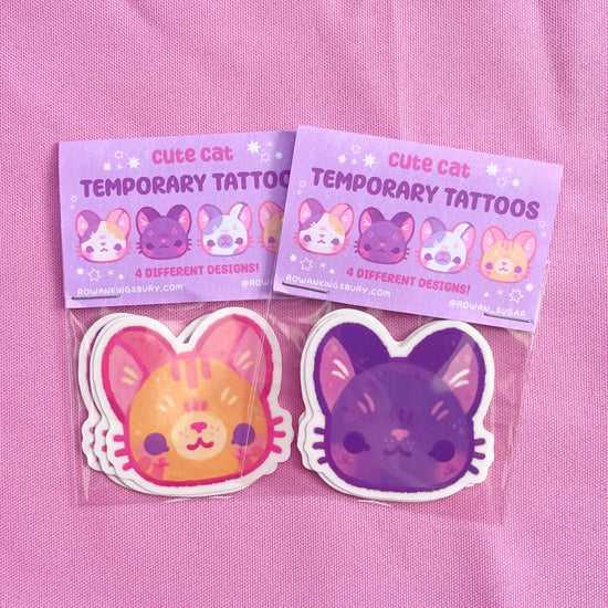 Cute Cat Temporary Tattoos