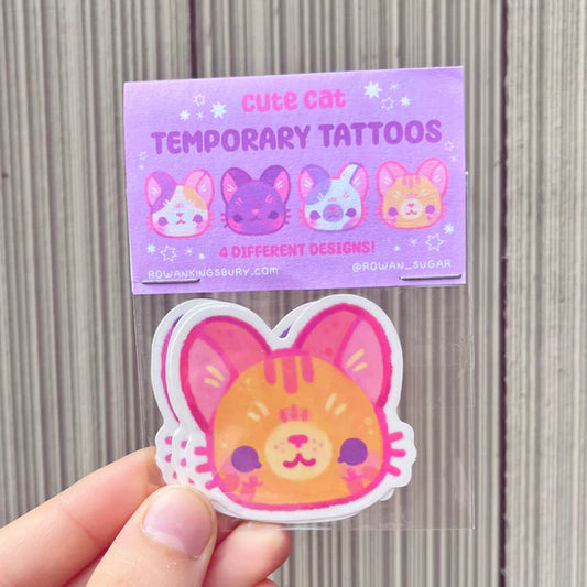 Cute Cat Temporary Tattoos