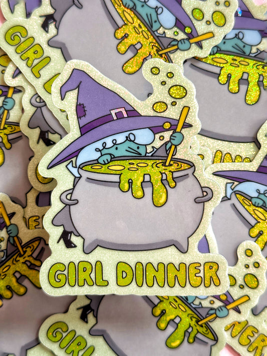 Girl Dinner Sticker