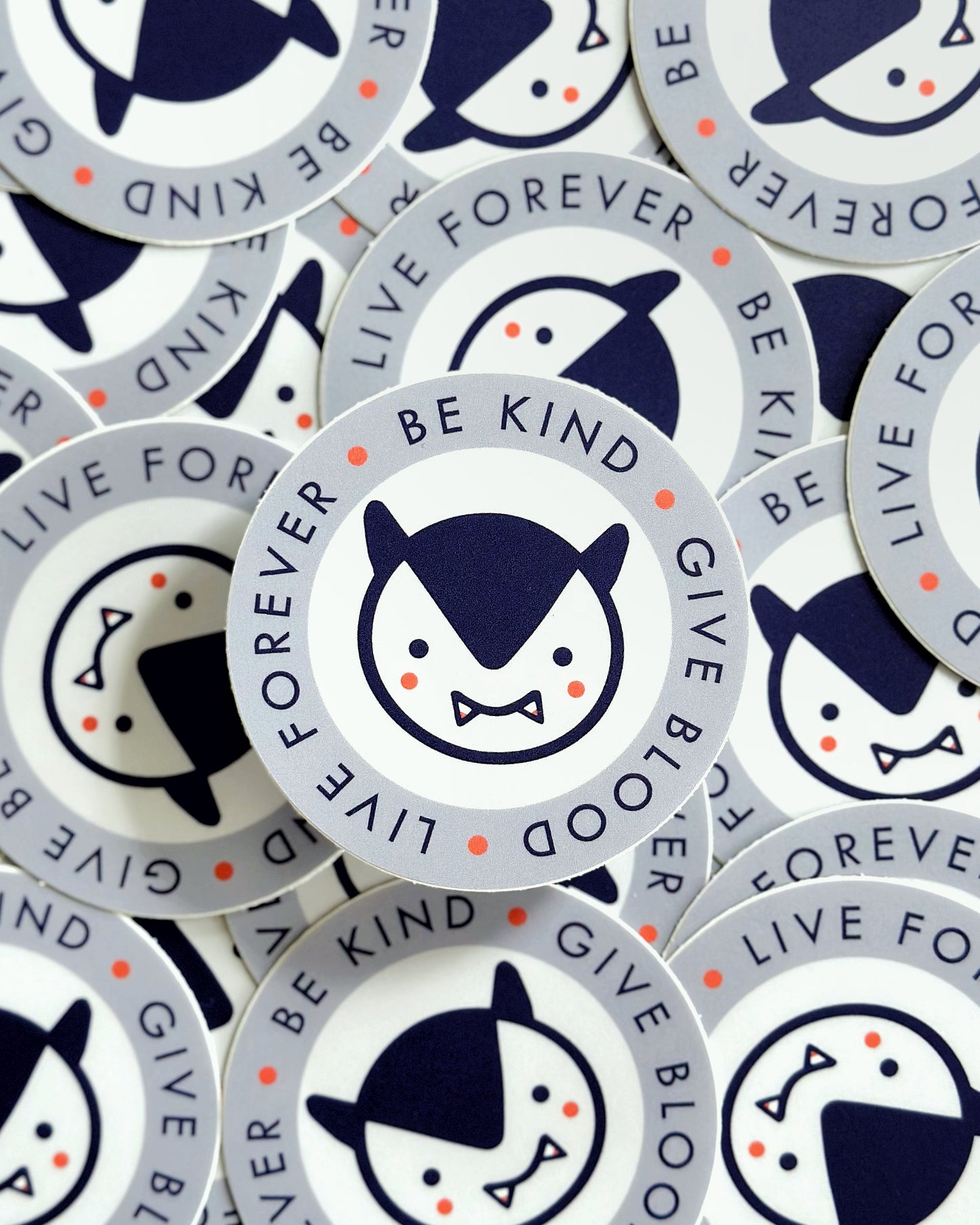 Tiny Vampire Motto Sticker