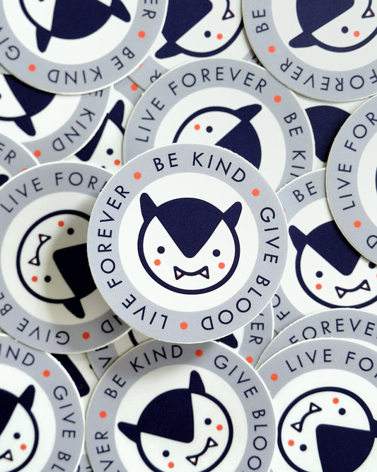 Tiny Vampire Motto Sticker