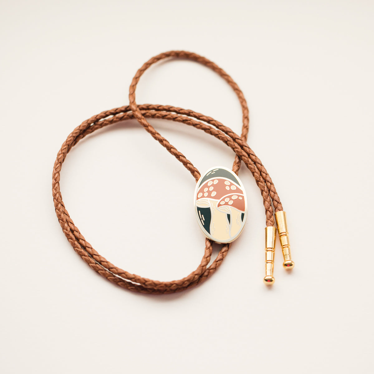 mushroom bolo tie