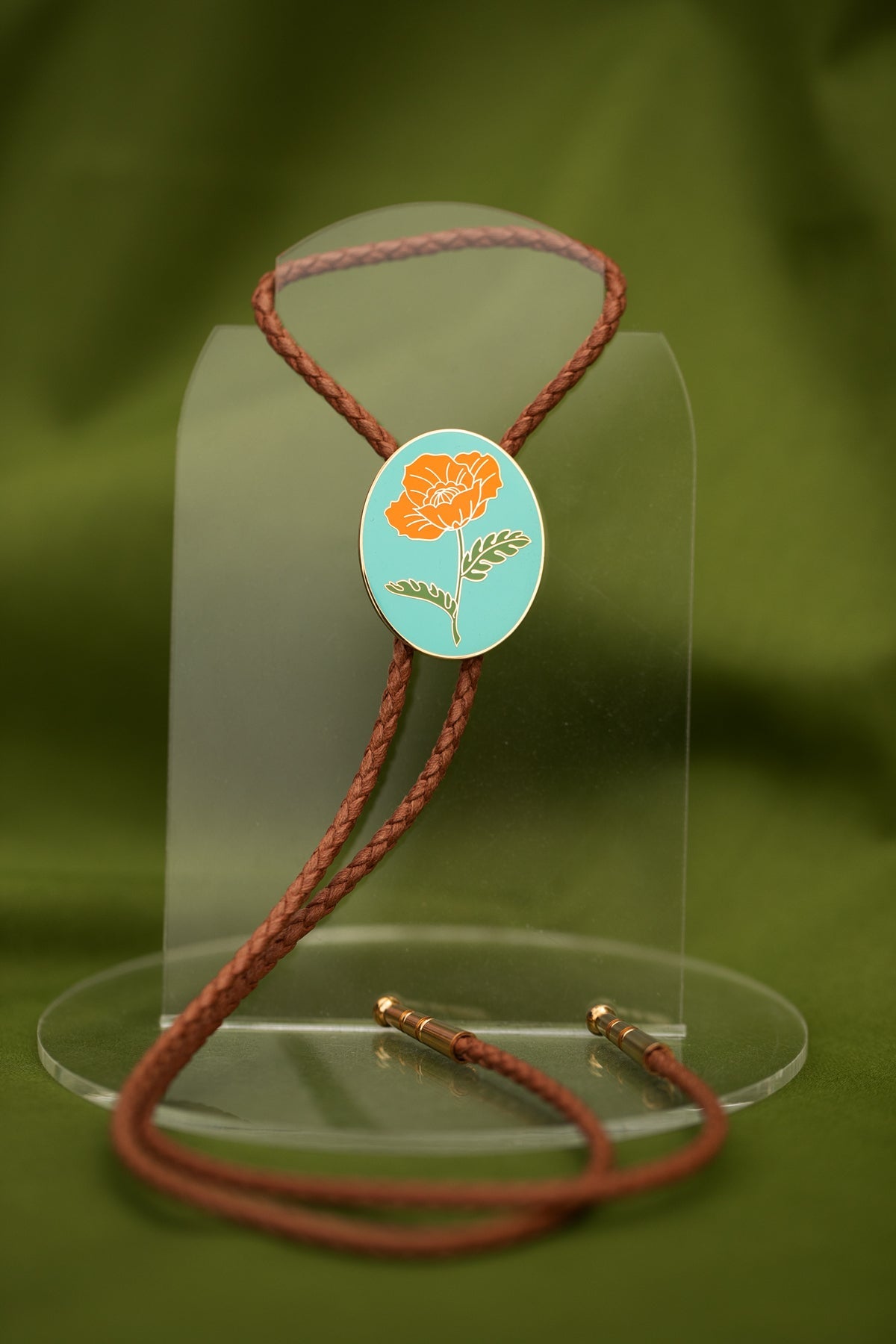 poppy bolo tie