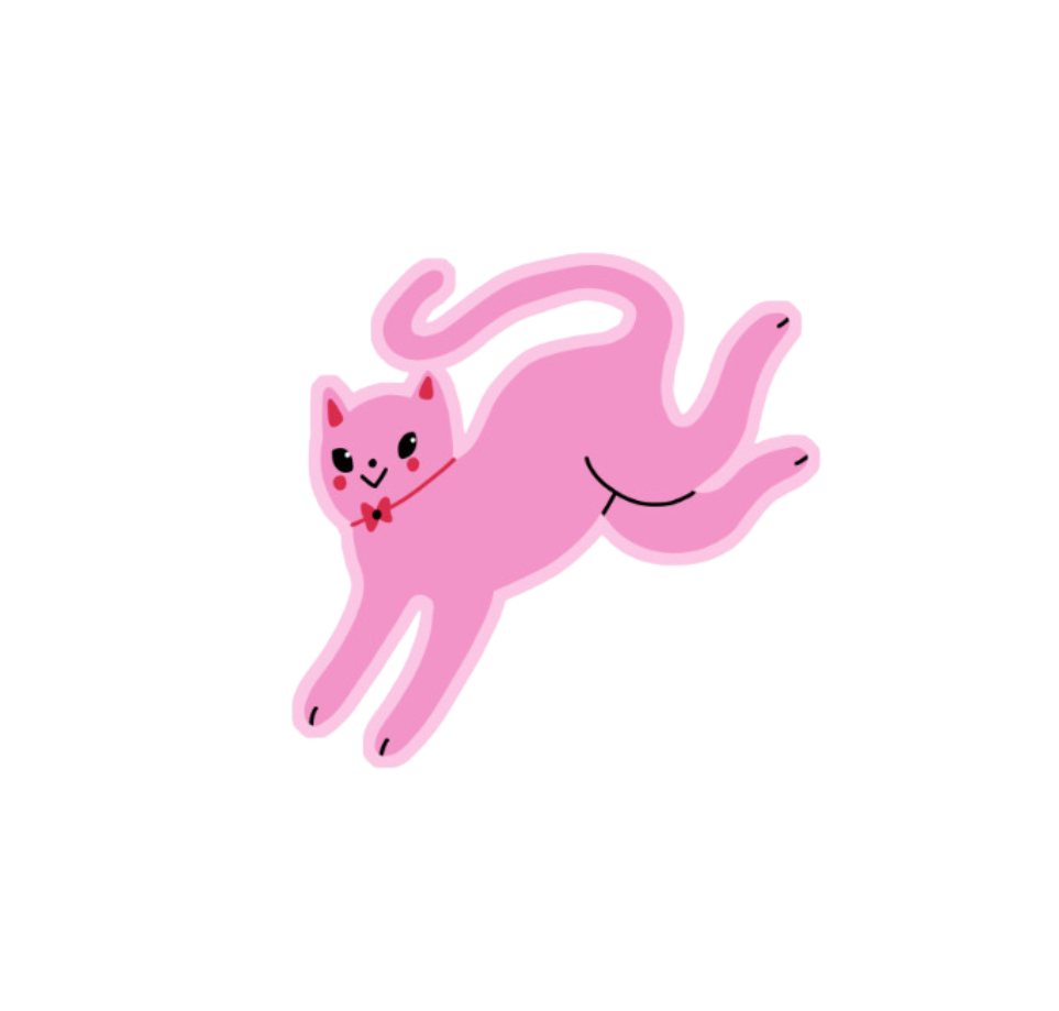 Pink Kitty Cat sticker