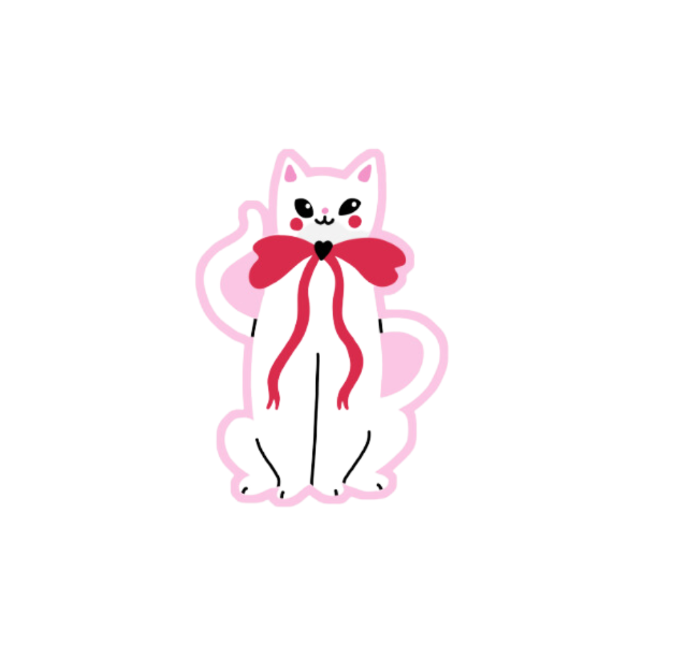 White Kitty Cat sticker