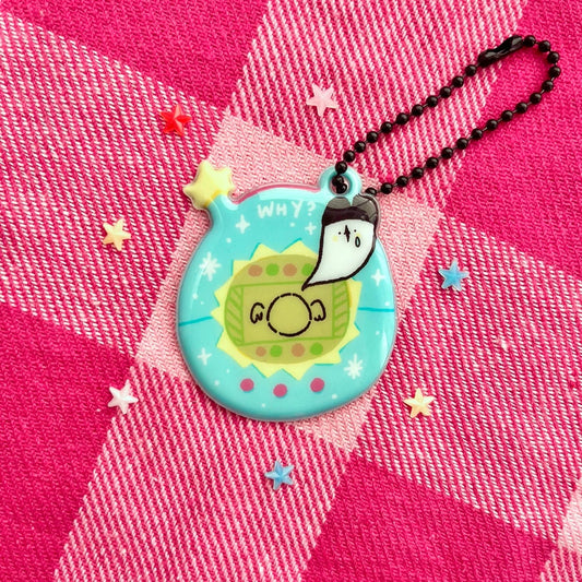 Tamagotchi Ghost keychain