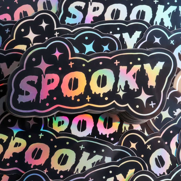 Spooky Holographic Vinyl Sticker