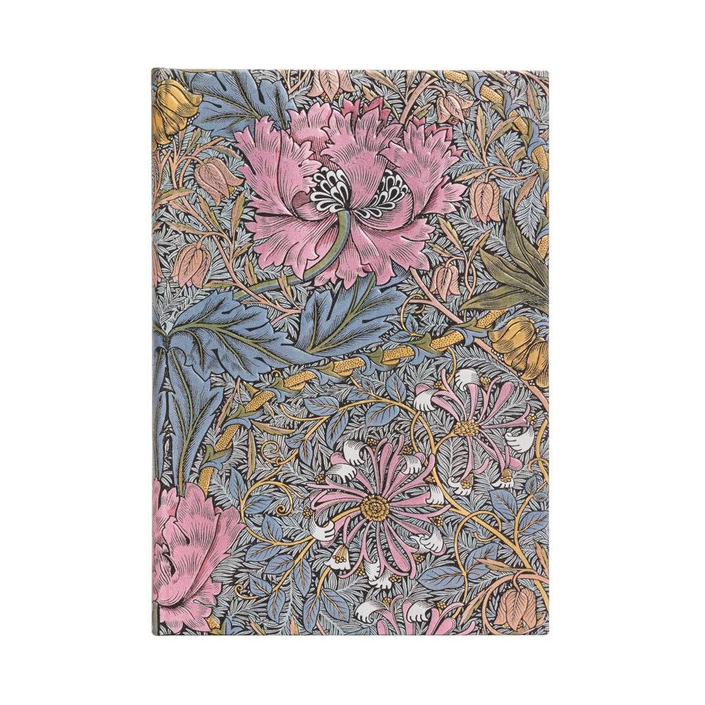 Paperblanks Morris Pink Honeysuckle Unlined Hardcover Notebook