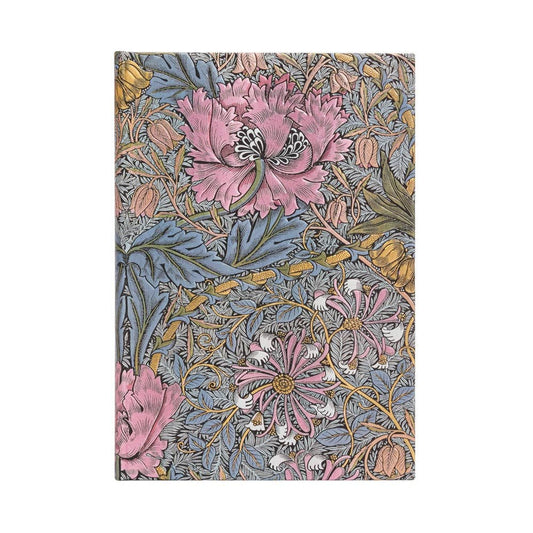 Paperblanks Morris Pink Honeysuckle Lined Hardcover Notebook
