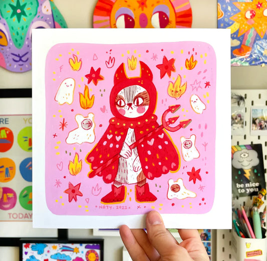 Kitty Devil Print