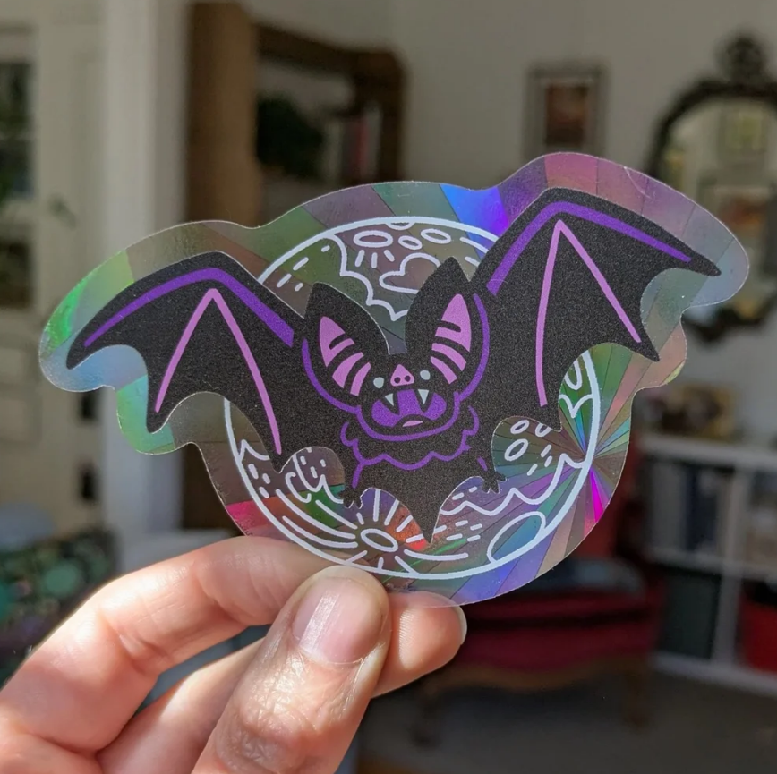 Bat rainbow maker sticker