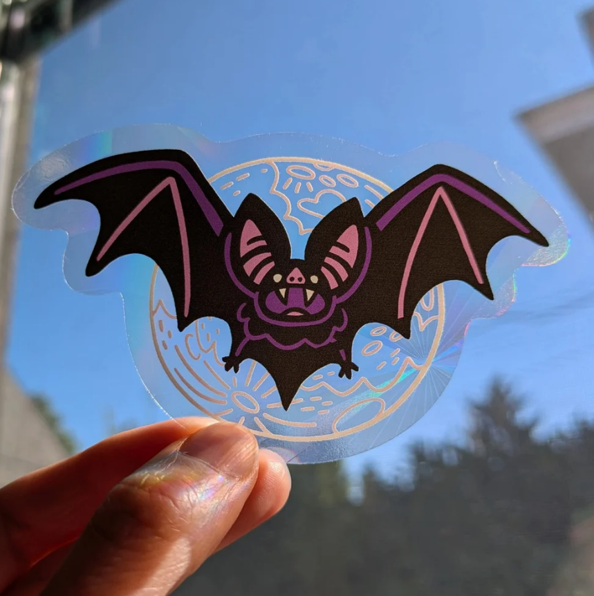 Bat rainbow maker sticker