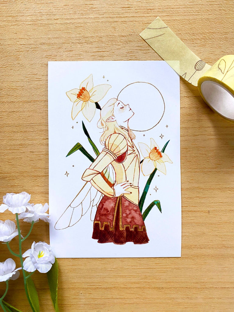 Daffodil Knight Mini Print
