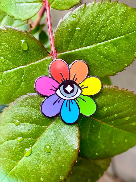 All-Seeing Flower pin