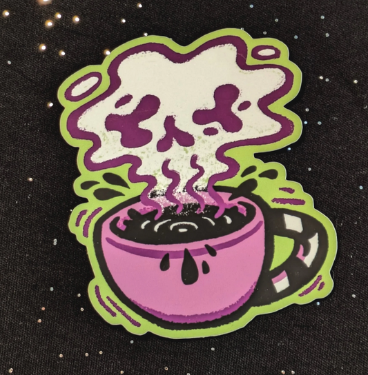 Spooky Coffee sticker