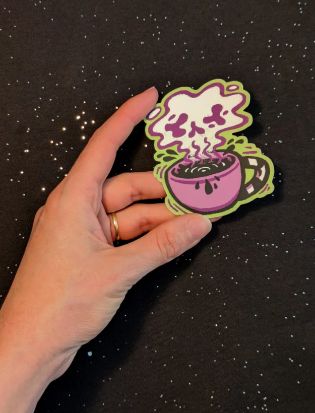 Spooky Coffee sticker