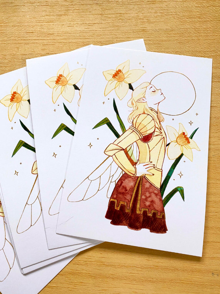 Daffodil Knight Mini Print