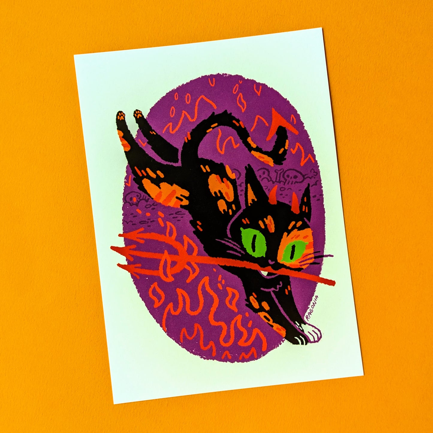 Devil Cat 5x7" Print