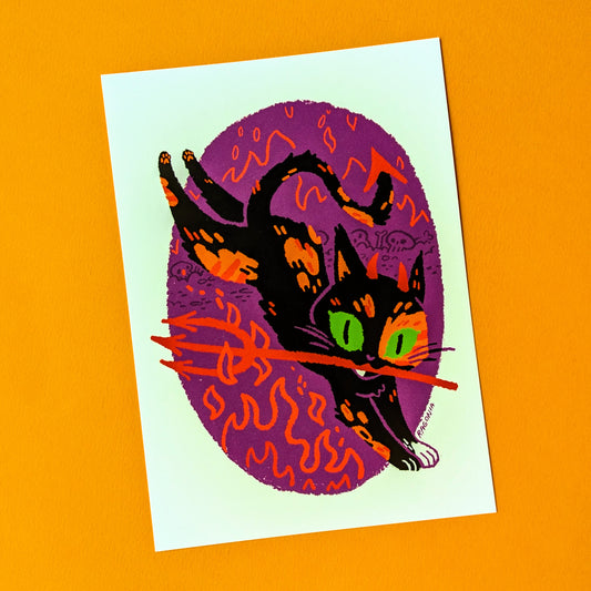Devil Cat 5x7" Print