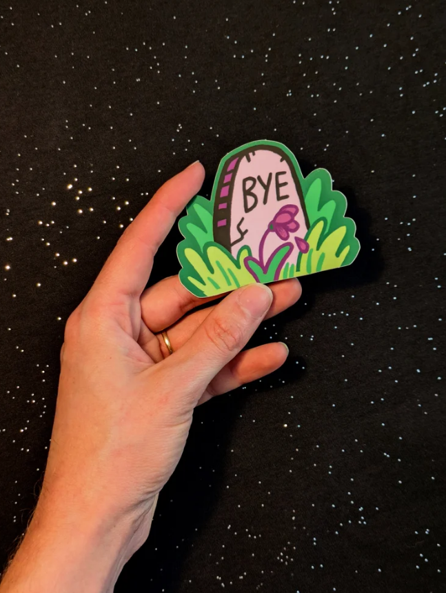 Grave sticker