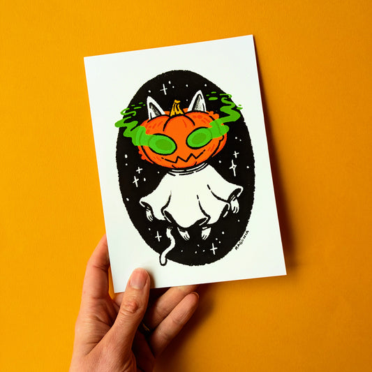 Ghost Cat 5x7" Print