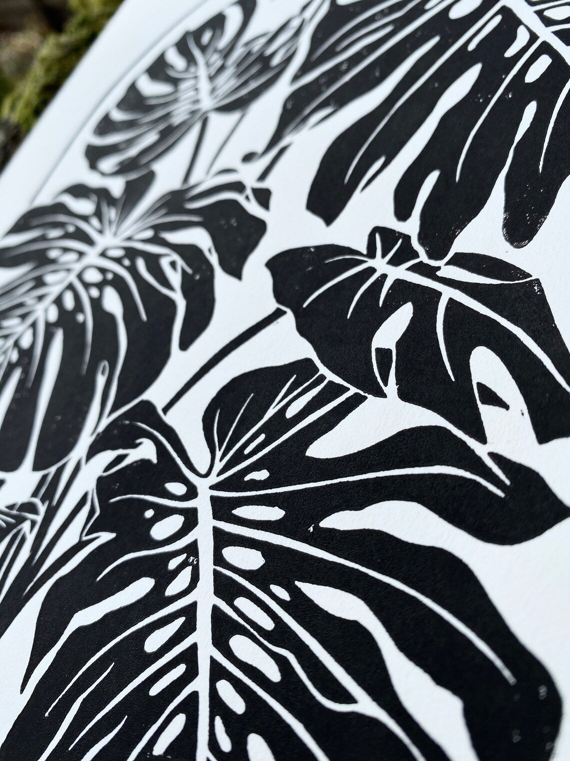 Monstera Deliciosa Linocut Print