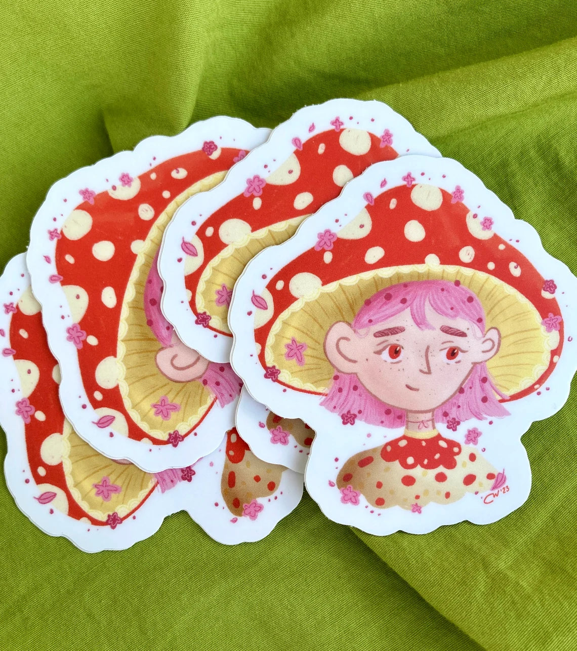 Red Mushroom Girl sticker