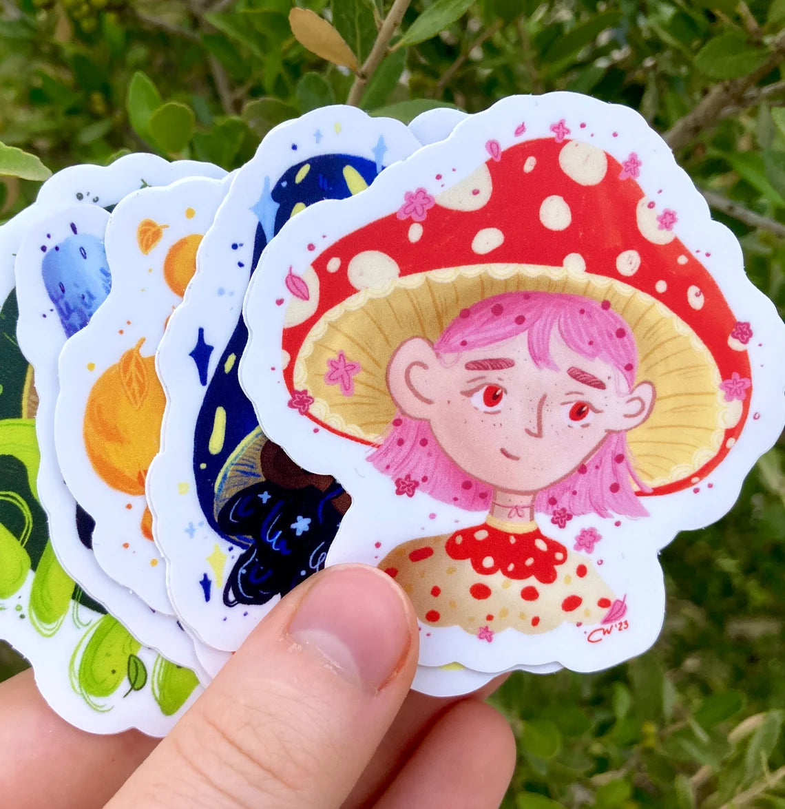 Red Mushroom Girl sticker