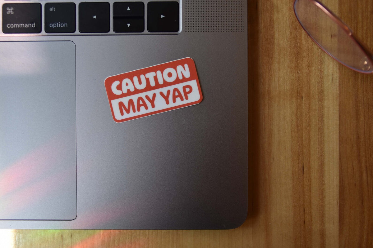 Caution May Yap Sticker