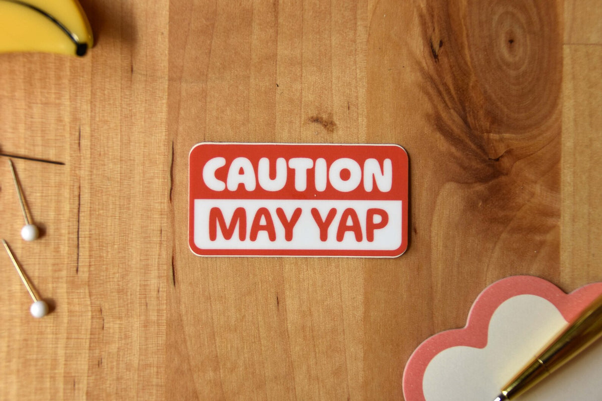 Caution May Yap Sticker