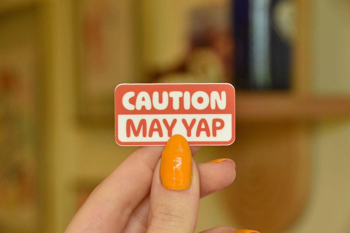 Caution May Yap Sticker