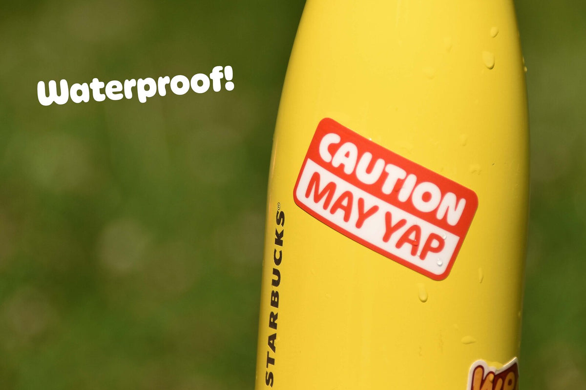 Caution May Yap Sticker