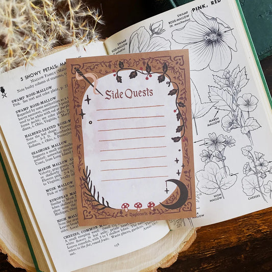 Side Quests notepad