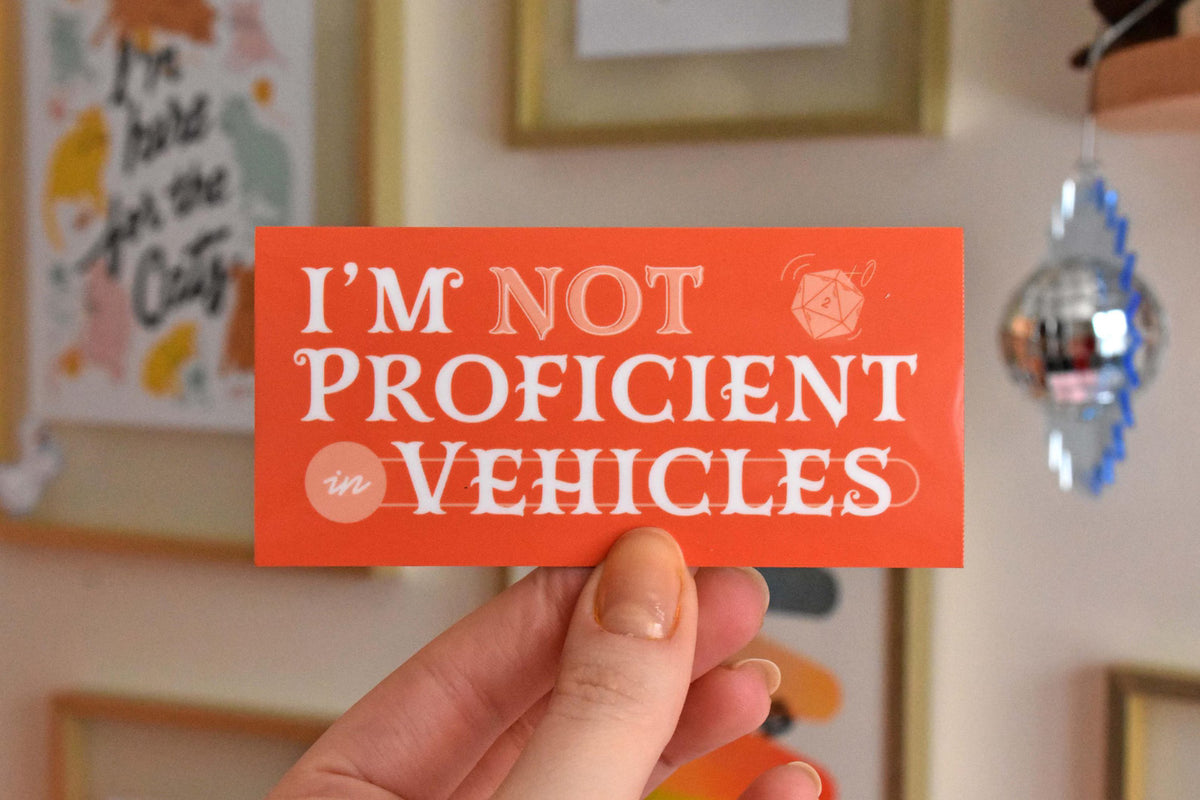 I'm Not Proficient in Vehicles Bumper Magnet